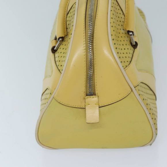PRADA Hand Bag Leather Yellow Auth bs13198 - Picture 4 of 16